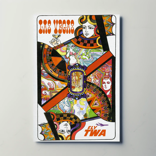 Fly TWA to Las Vegas Vintage Poster by David Klein