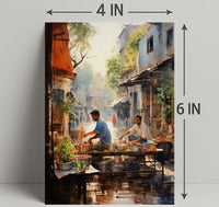 Street Market Morning Poster