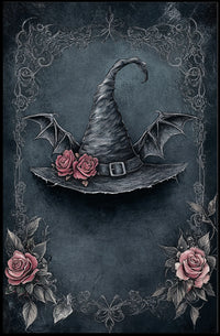 Mystical Witch's Hat Gothic Prose Art Poster