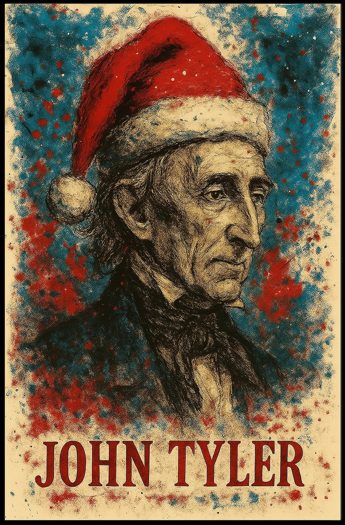 John Tyler 10th President of the United States Christmas SeriesPoster