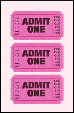 Vintage Admit One Tickets Poster for Pop Culture Enthusiasts PosterGoat