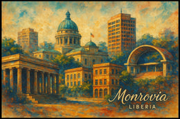 Monrovia Liberia Cityscape Photography Wanderlust Poster