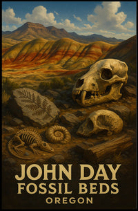 John Day Fossil Beds Oregon Poster