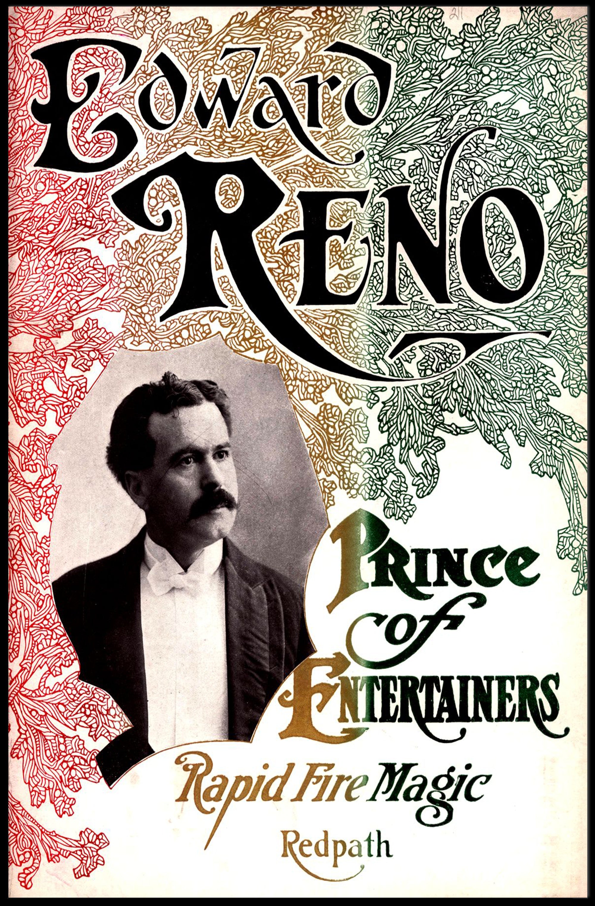 Edward Reno Vintage Magic Performance Cultural Poster