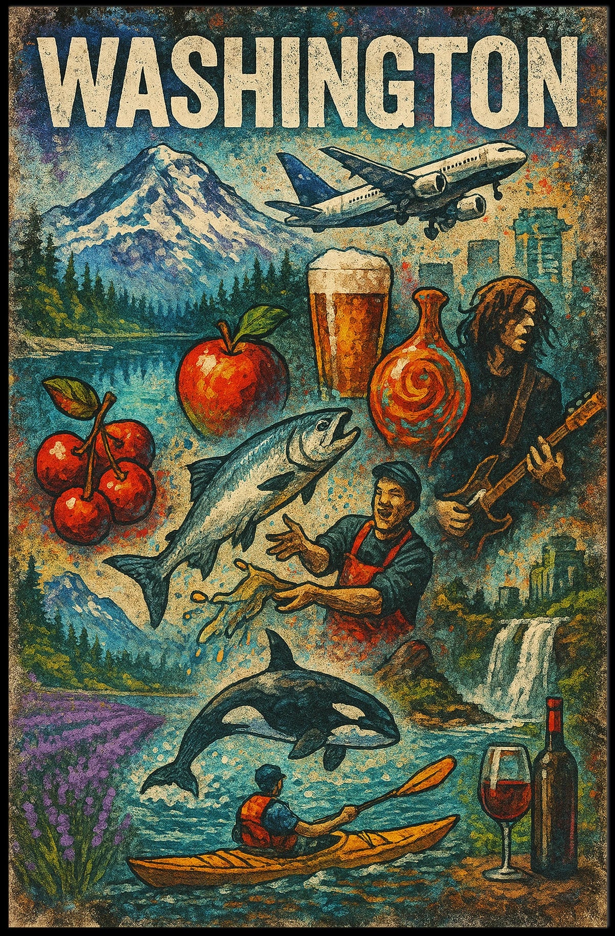 Washington State Highlights Poster