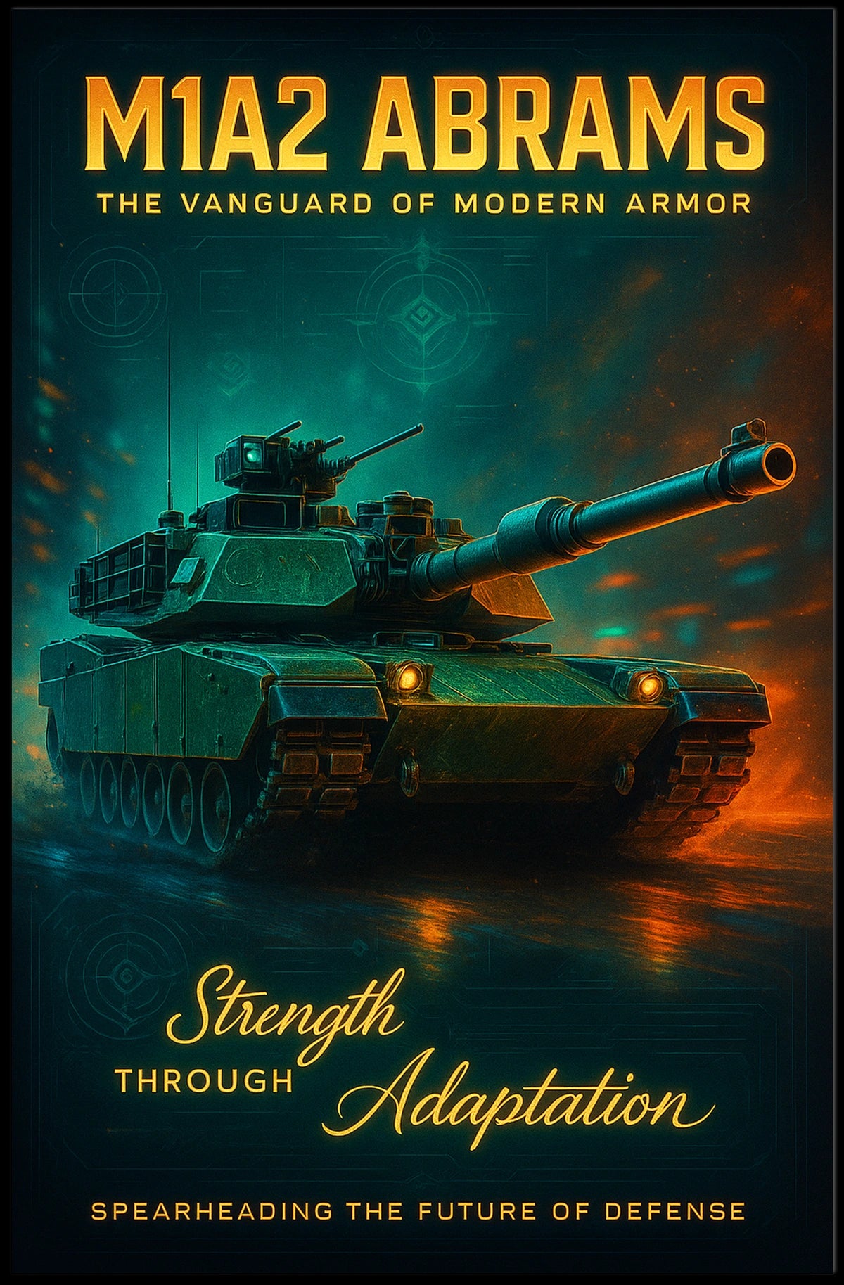 M1A2 Abrams The Vanguard Of Modern Poster