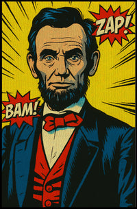 Comic-Style Historical Figure Poster Print PosterGoat
