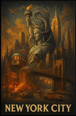 New York City Iconic Landmarks Poster