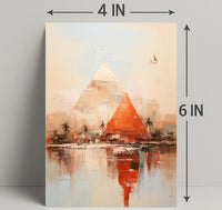 Abstract Pyramids At Sunset Abstract Poster