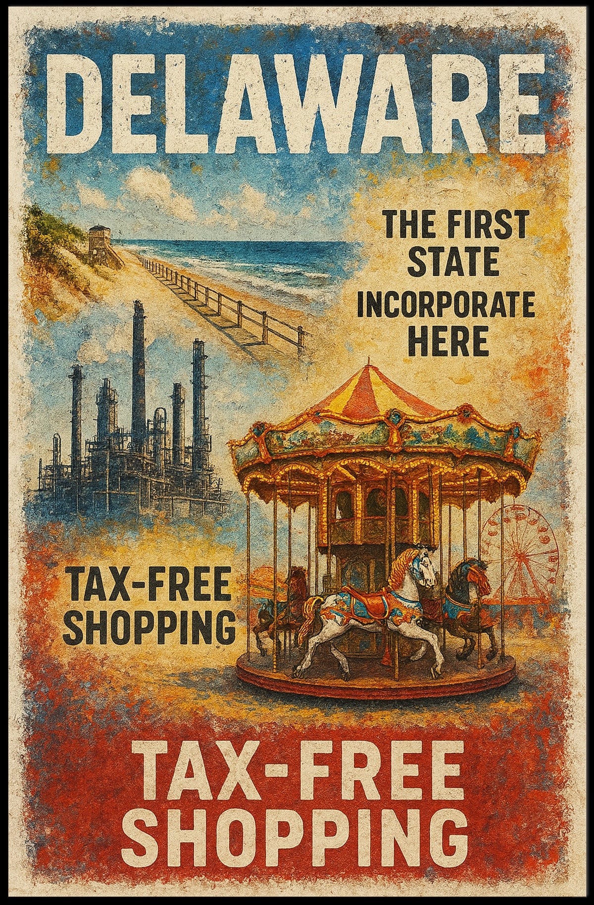 Delaware The First State Poster