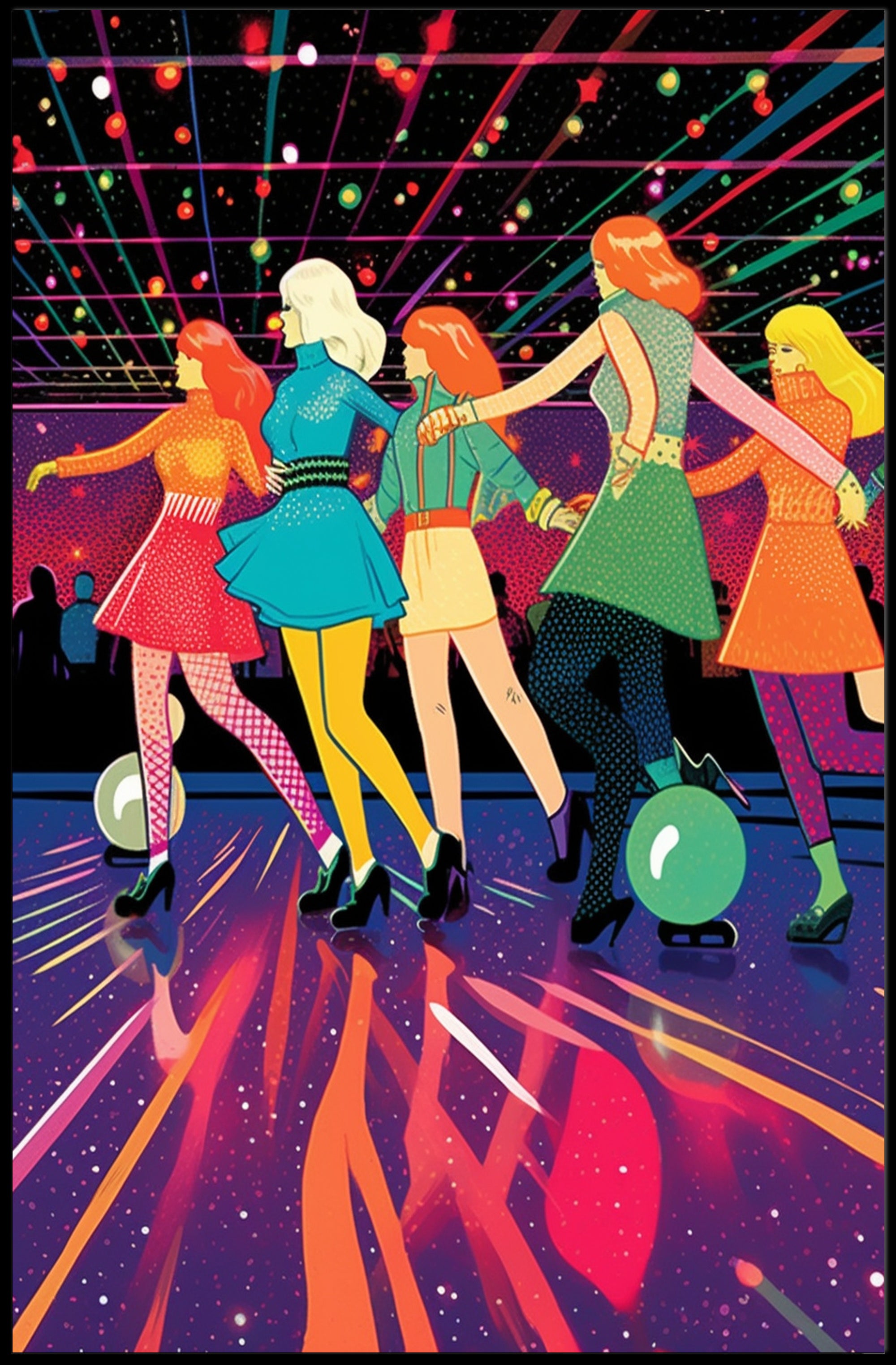 Retro Roller Disco Poster