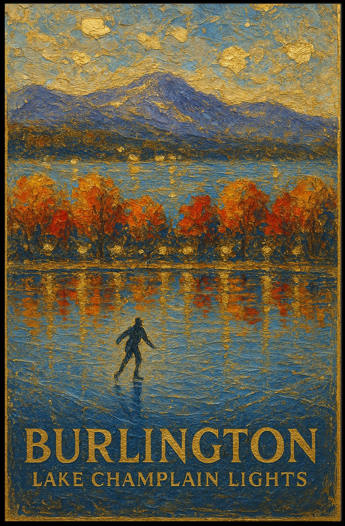 Burlington Lake Champlain Lights Poster