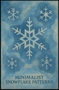Minimalist Snowflake Patterns Poster