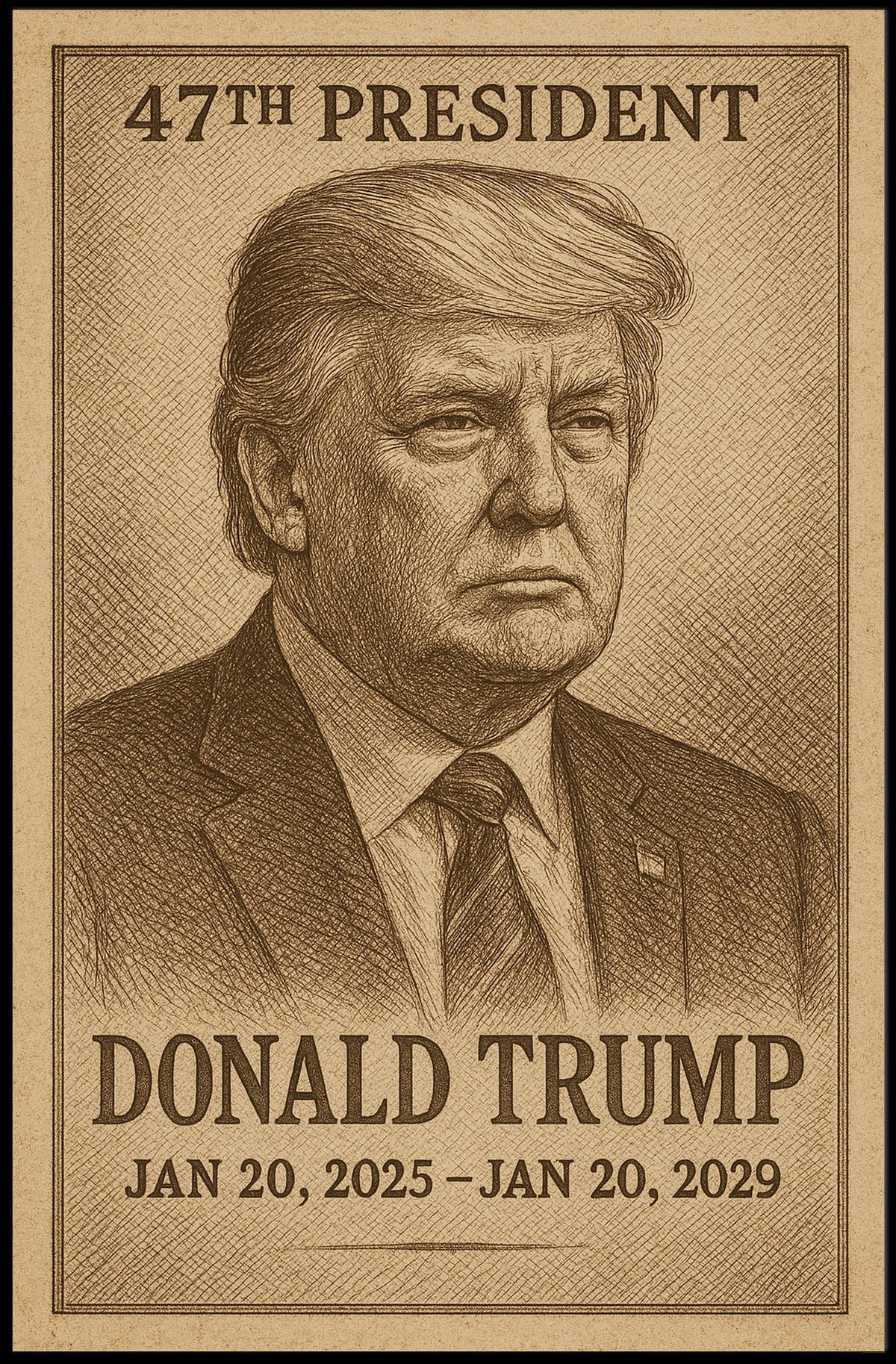 Donald Trump 47th President Poster