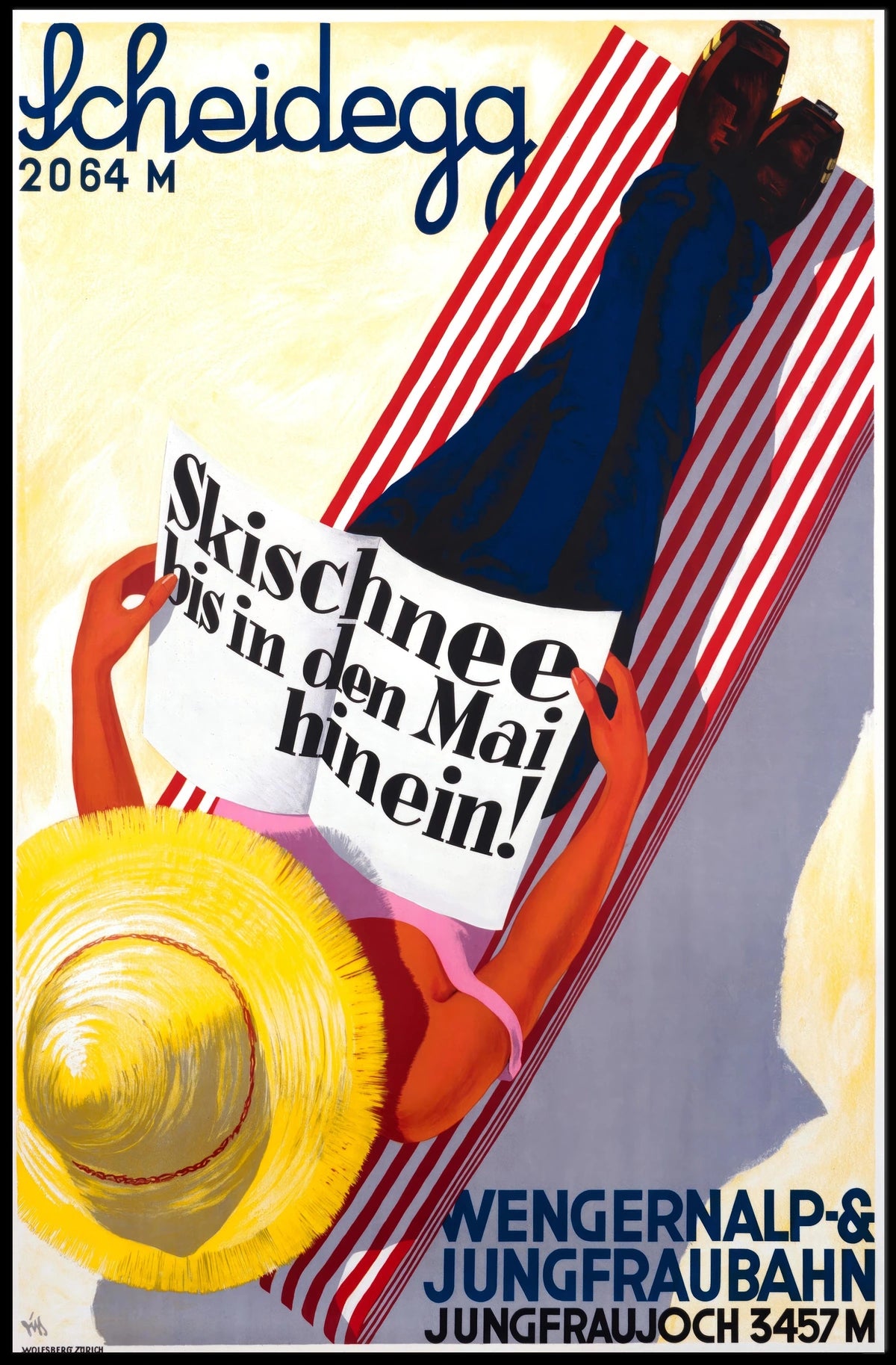 Scheidegg Ski Resort Promotion Poster