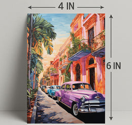 Vintage Havana Street Scene Vintage Poster