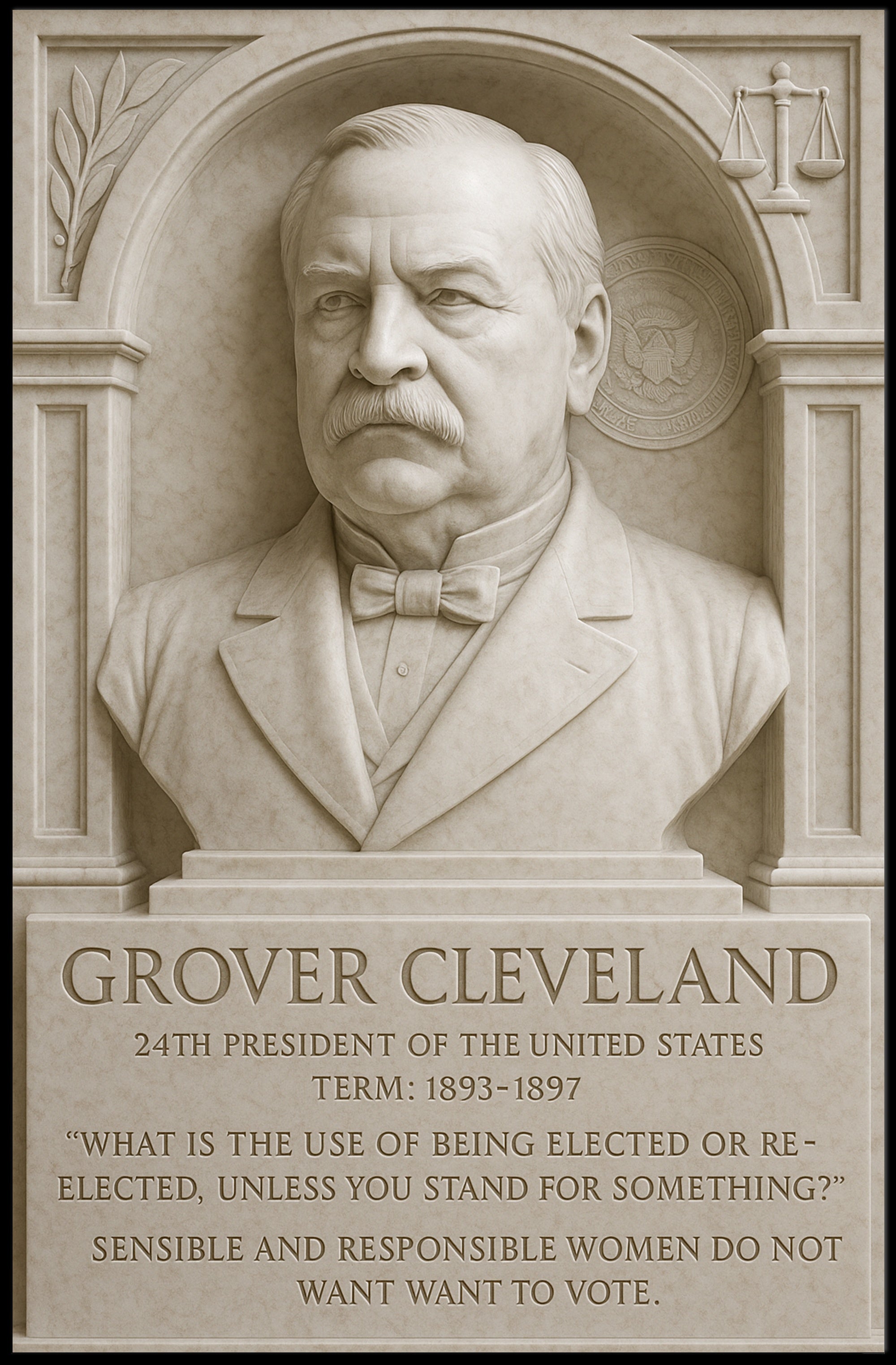 Grover Cleveland 24th President Wall Art Print PosterGoat