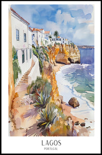 Lagos Portugal Scenic View Travel Poster PosterGoat