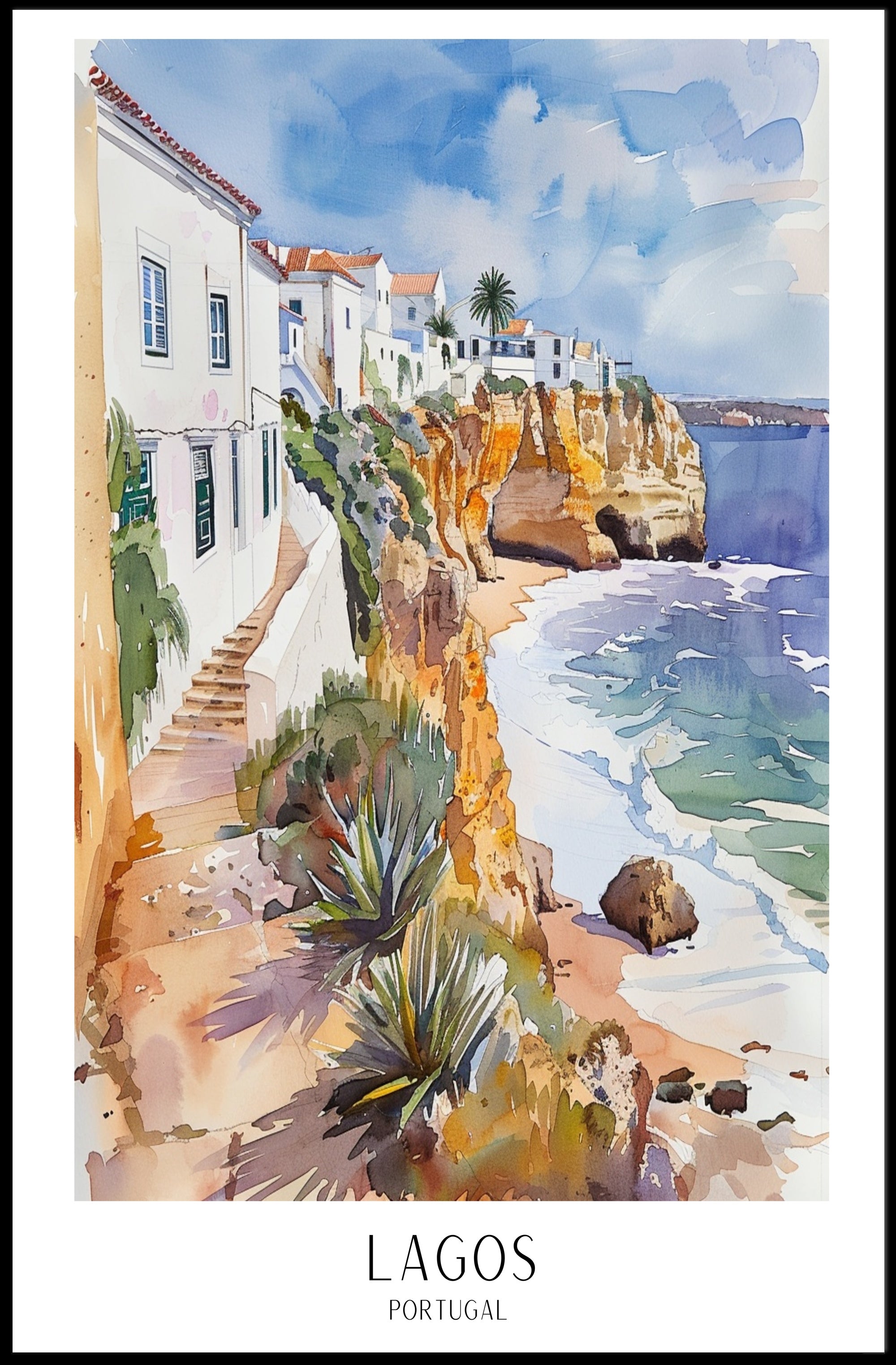 Lagos Portugal Scenic View Travel Poster PosterGoat
