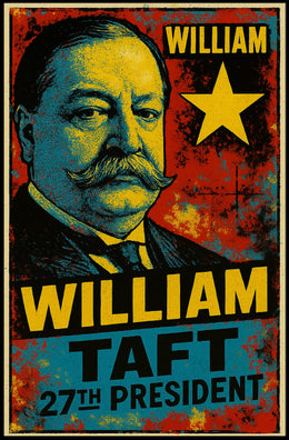 William Howard Taft 27th President of the United States Graffiti Pop Art Poster