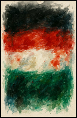 Abstract Watercolor Flag Poster
