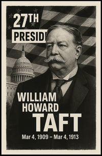 William Howard Taft 27th President of the United States Digital Montaje Poster