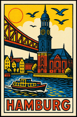 Hamburg A Vibrant Cityscape Poster