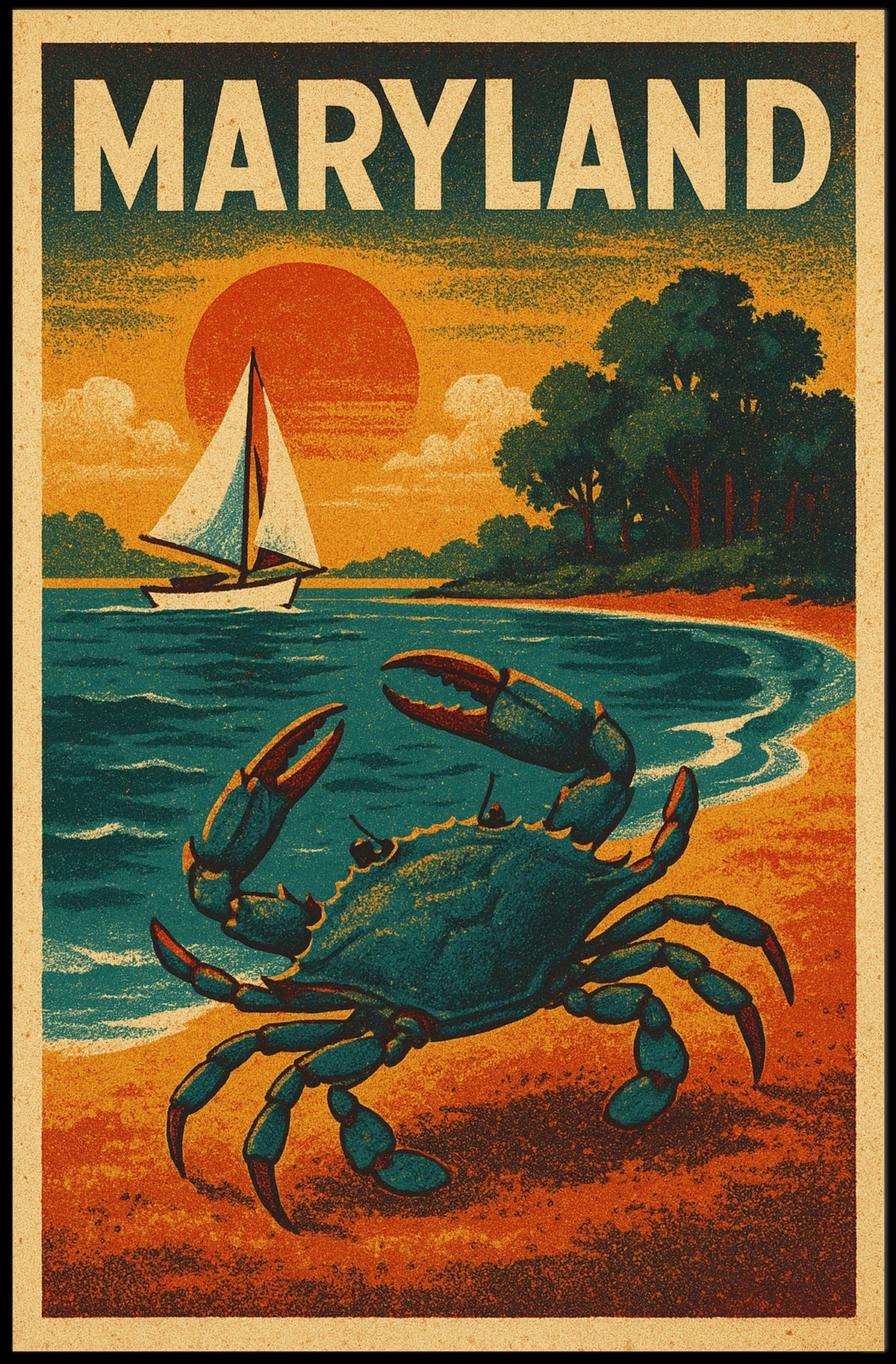 Maryland Coastal Charm Poster
