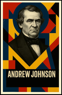 Andrew Johnson 17th President of the United States Abstract Pop Poster