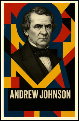 Andrew Johnson 17th President of the United States Abstract Pop Poster