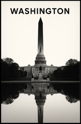 Washington Monument Reflection Poster