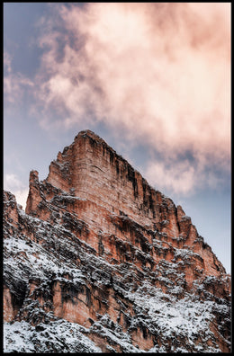 Majestic Snow-Capped Mountain Photorealistic Art Poster