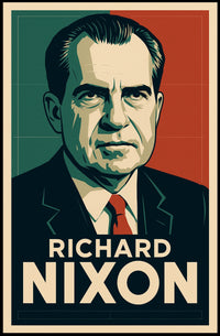 Richard Nixon Portrait Pop Art Realism Cold War Era Heritage Icon Collectors Poster