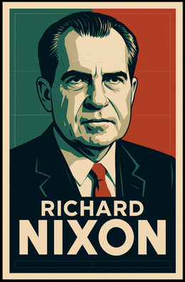 Richard Nixon Portrait Pop Art Realism Cold War Era Heritage Icon Collectors Poster