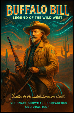 Buffalo Bill Vintage Western Cultural or Heritage Poster