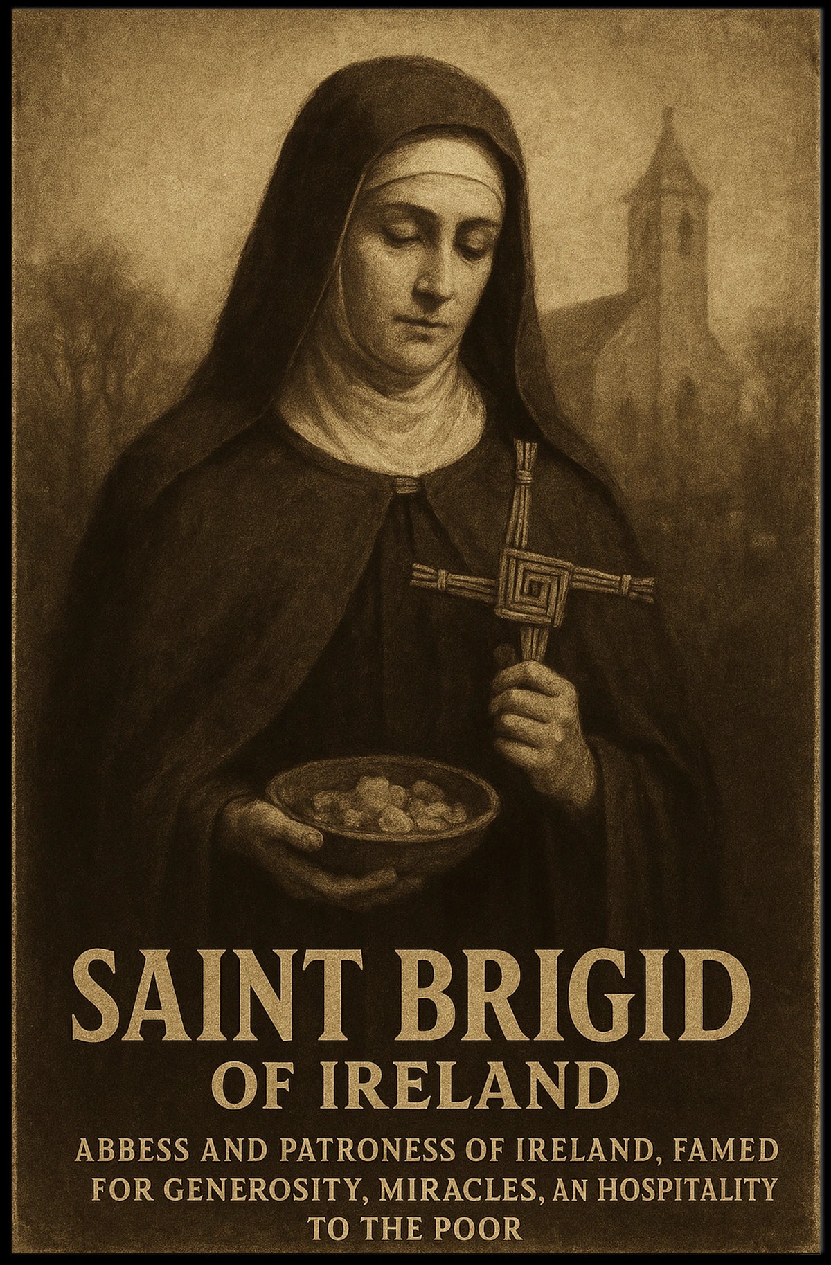 Saint Brigid Of Ireland Poster