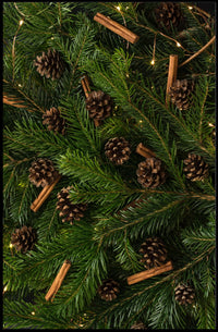 Festive Natural Christmas Arrangement Poster - Abstract or Artistic Poster