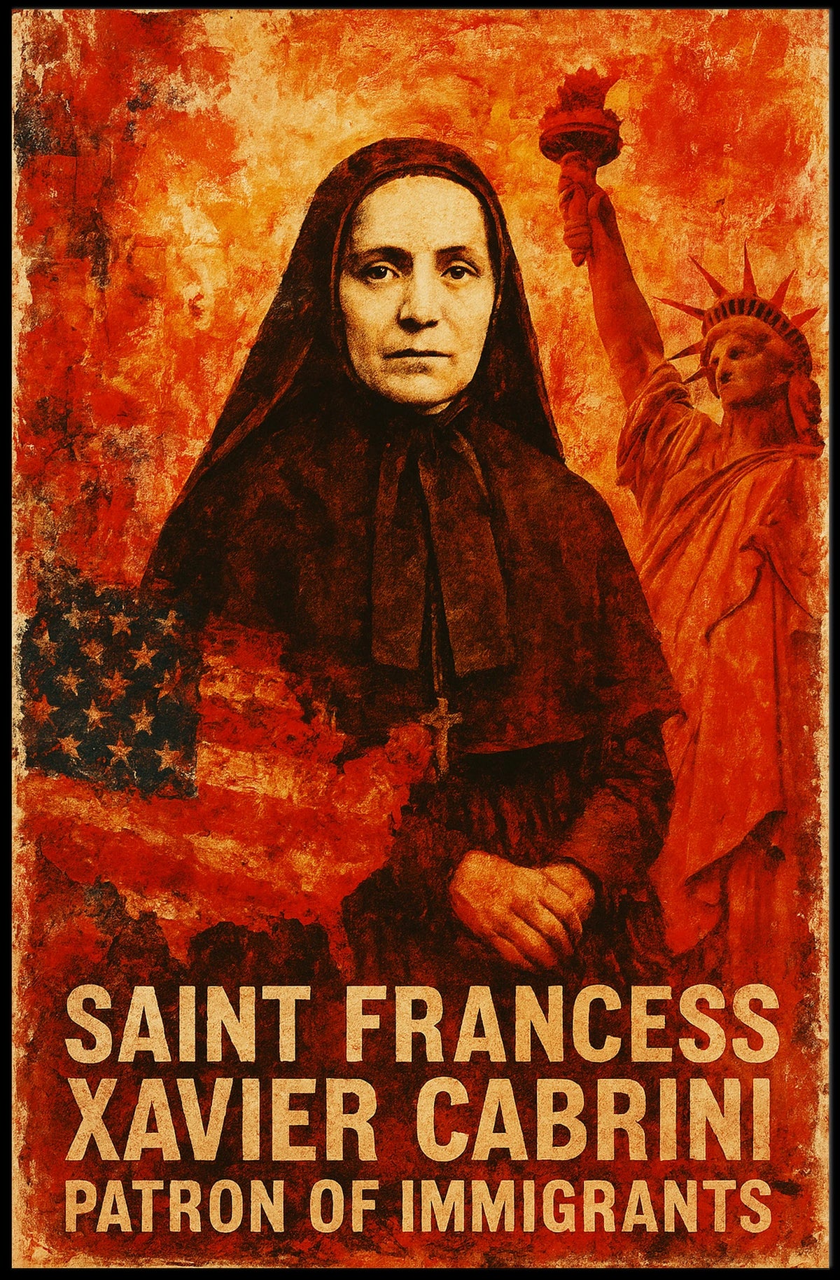 Saint Frances Xavier Cabrini Patron Of Poster