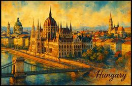Budapests Architectural Splendor Poster