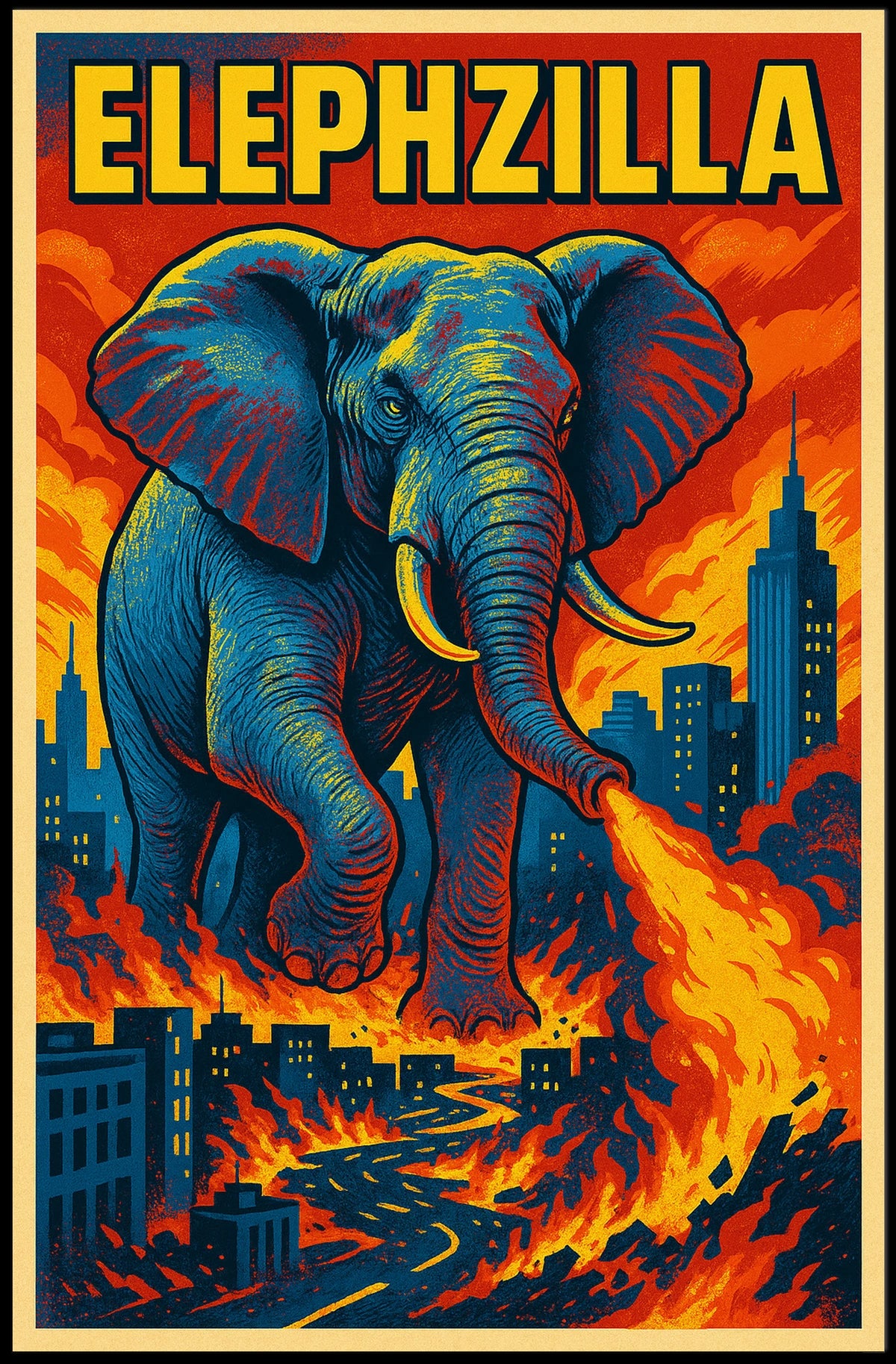Elephzilla Rampage Poster
