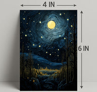 Starry Night Landscape Poster PosterGoat