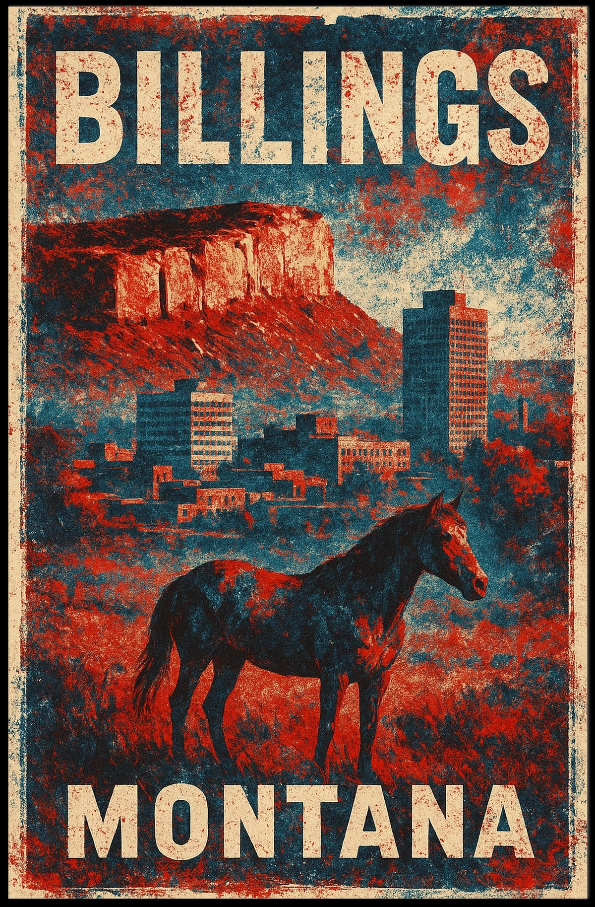 Billings, Montana A Scenic Tribute Poster