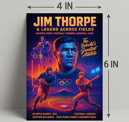 Jim Thorpe A Legend Across Fields Poster PosterGoat