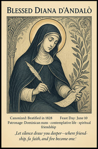 Blessed Diana d’Andalò Vintage Religious Iconography Poster