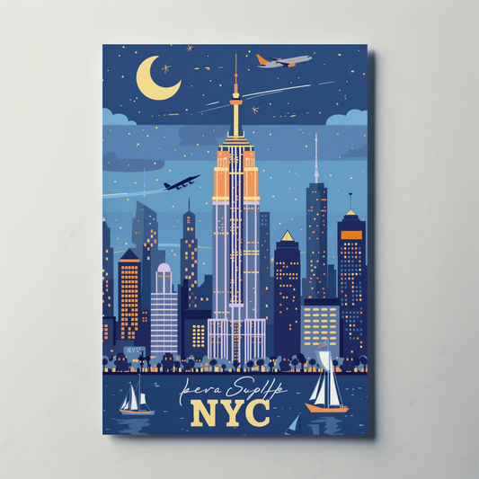 NYC Skyline Vintage Poster