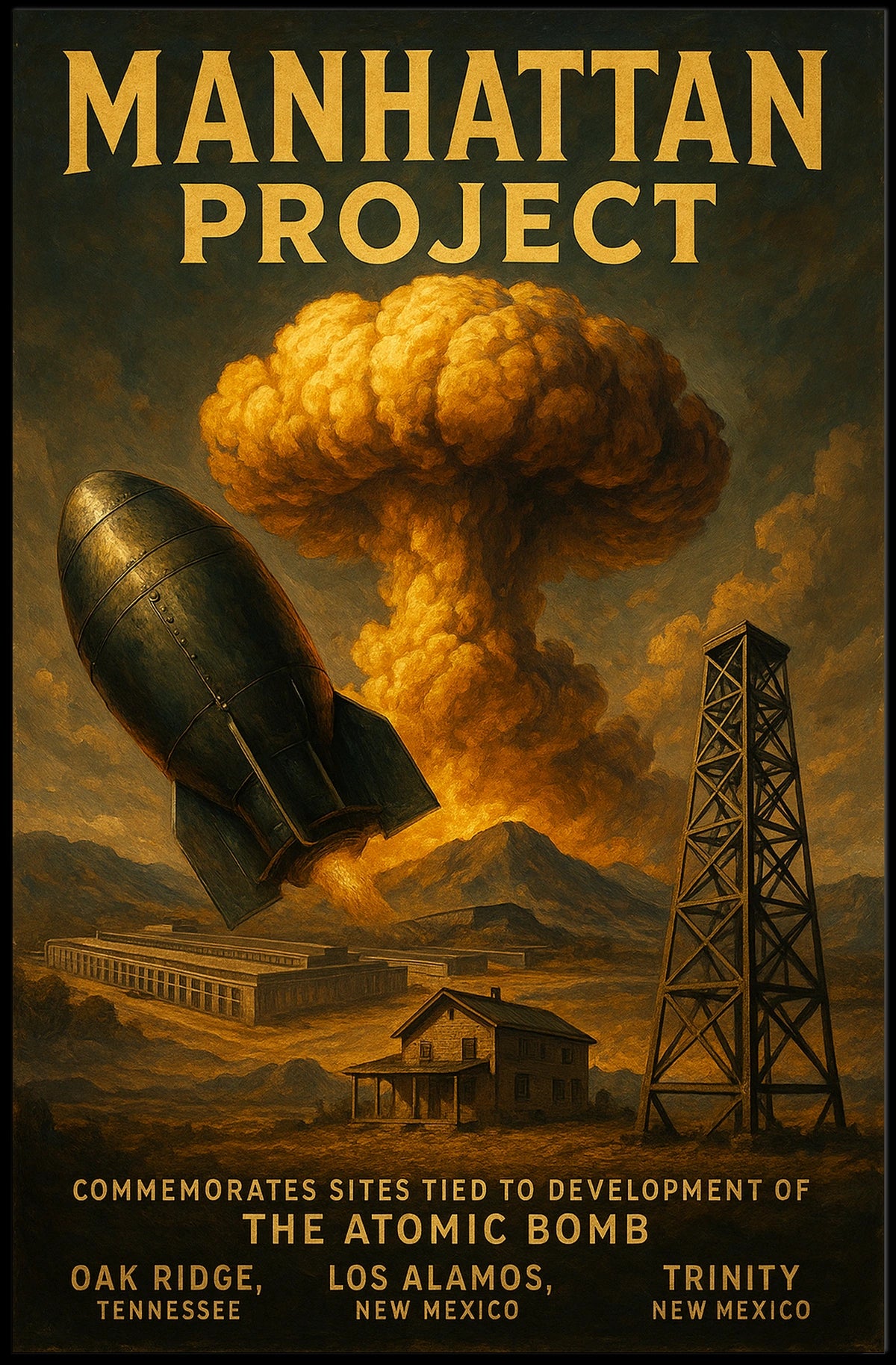 Manhattan Project Commemoration Poster