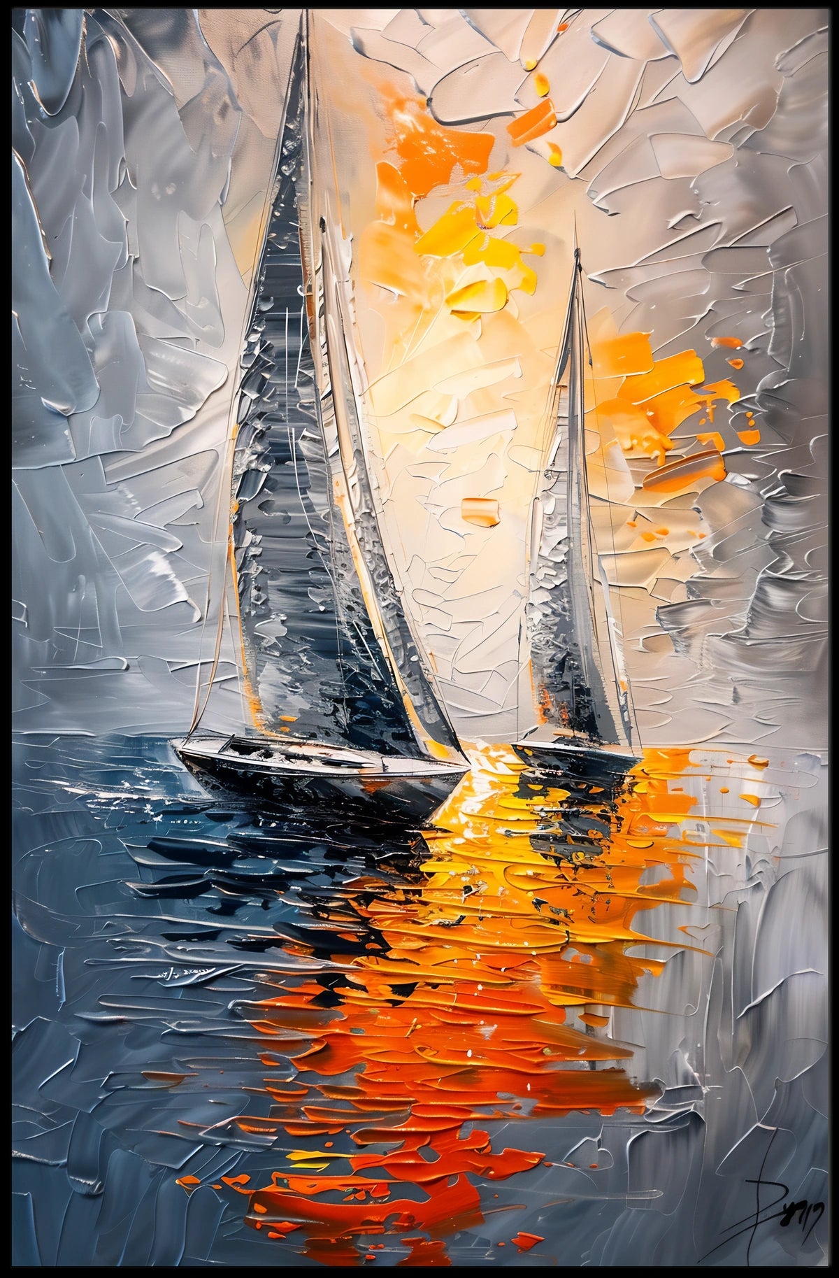 Sailing into the Sunset Poster