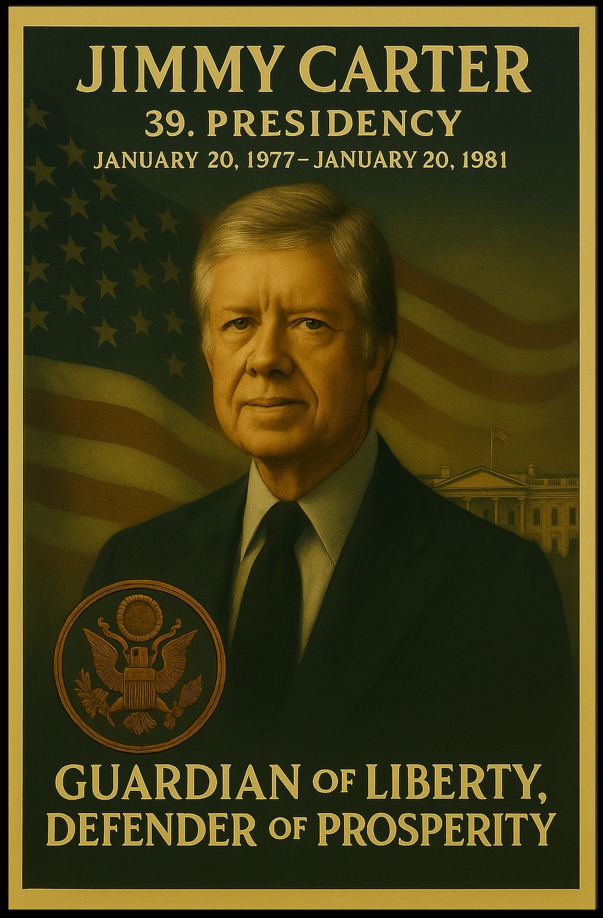 Jimmy Carter Presidential Portrait Political or Propaganda Poster