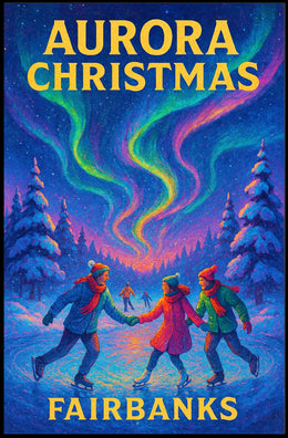 Aurora Christmas In Fairbanks Poster