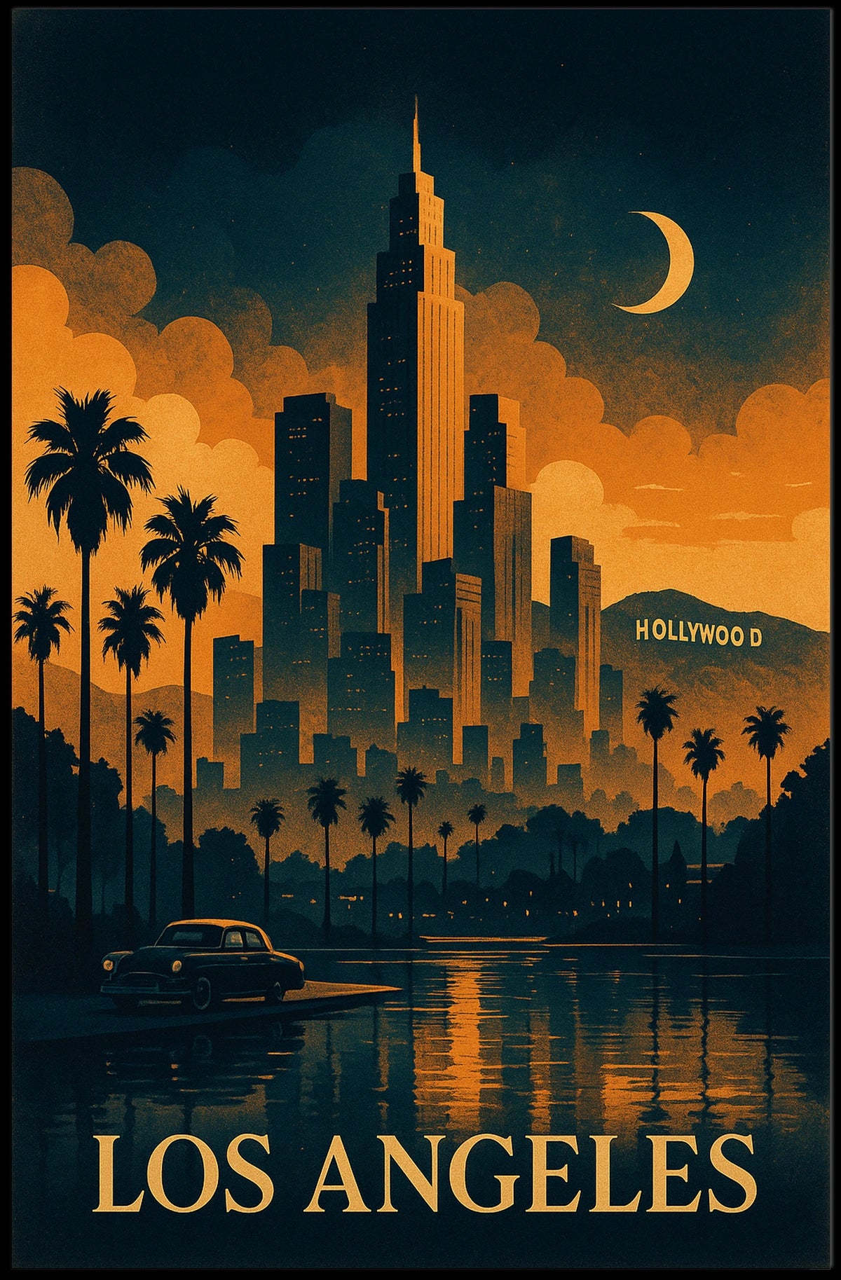Los Angeles Nightscape Poster